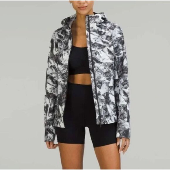 Lululemon Break A Trail Jacket Hooded Windbreaker Take Flight Grey Multi 8 - Picture 2 of 16